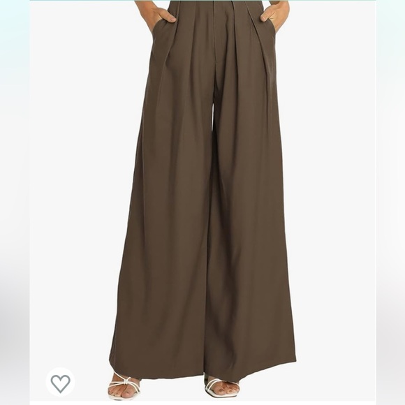 Gabrielle Union New York & Co Size 10 Wide Leg Pants Olive Green - Picture 6 of 8